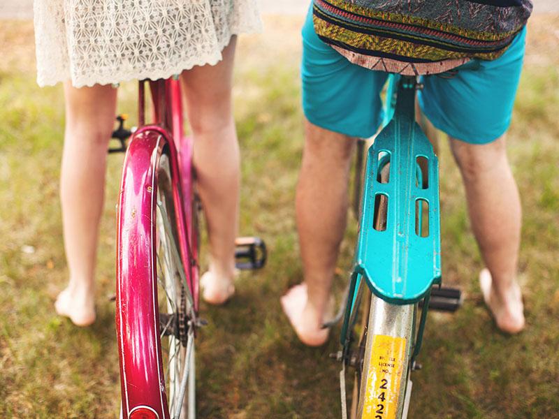 people on bikes